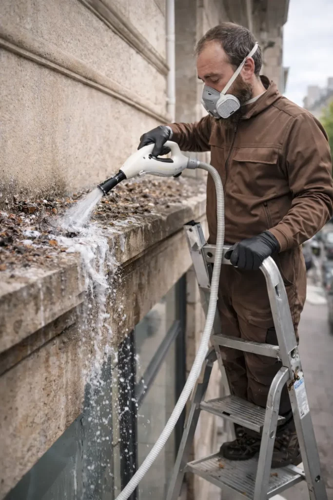 Nettoyage et désinfection des zones souillées